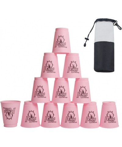 12 Pack Stacking Cups M Size Quick Stack Cups Set Speed Training Game for Travel Party Challenge Competition Pink $24.02 Stac...