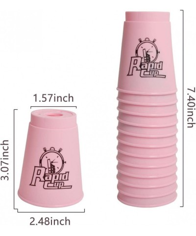 12 Pack Stacking Cups M Size Quick Stack Cups Set Speed Training Game for Travel Party Challenge Competition Pink $24.02 Stac...