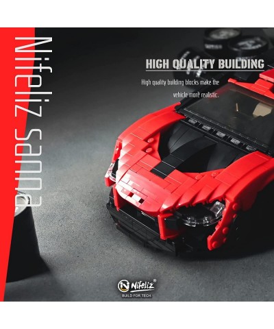 Super car Sanna MOC Building Blocks and Construction Toy Adult Collectible Model Cars Set to Build 1:12 Scale Sports Car Mode...