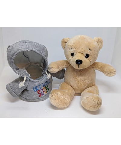 Tonsillectomy Gift Get Well Soon Teddy Bear with a Blue Gray Hoodie with Good-Bye Tonsils Book Gift Set $50.08 Stuffed Animal...