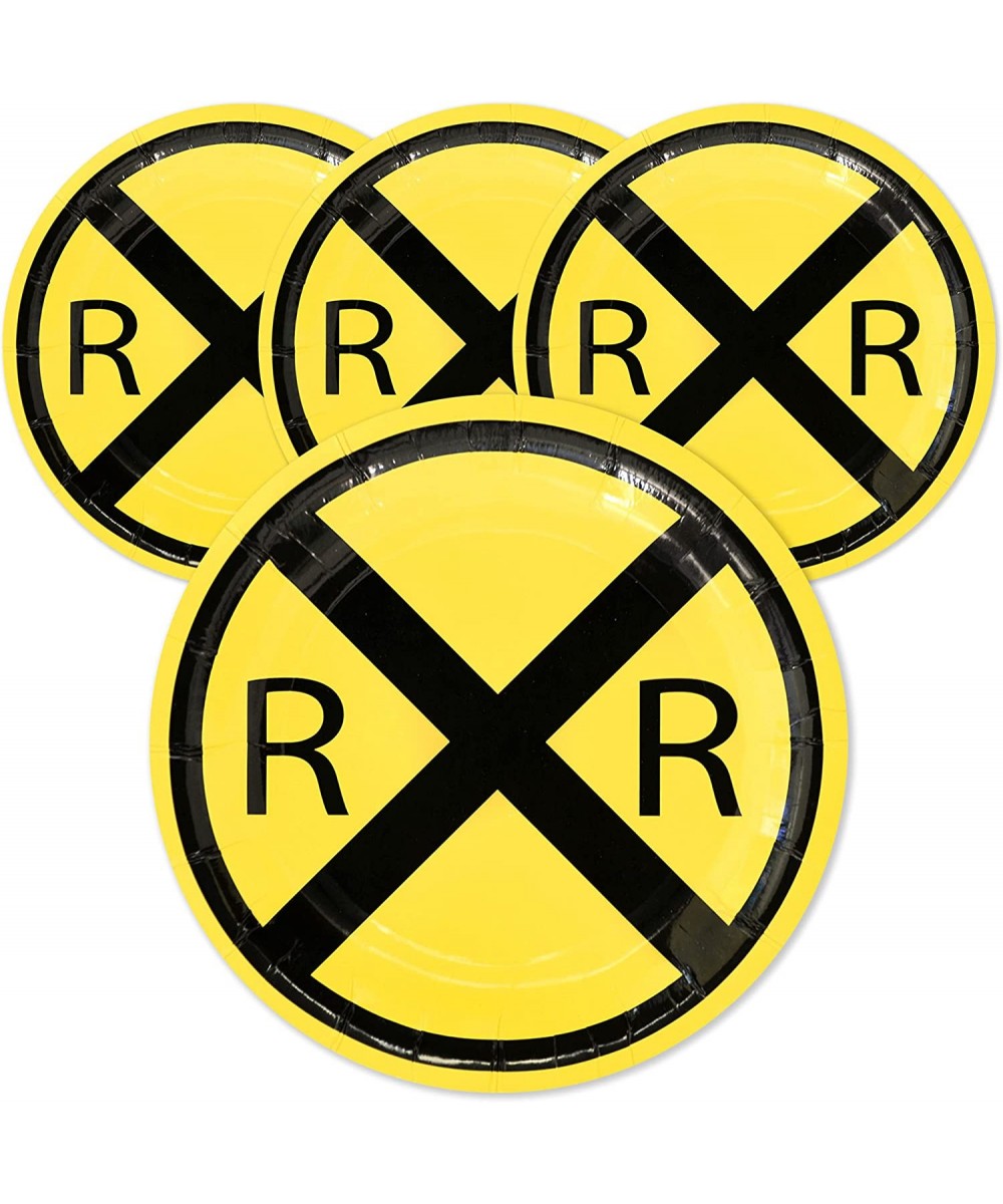 Railroad 7" Party Plates (24 pack) 24 Round Dessert Plates Great for Train Themed Events Kid's Birthday Party Train Collector...