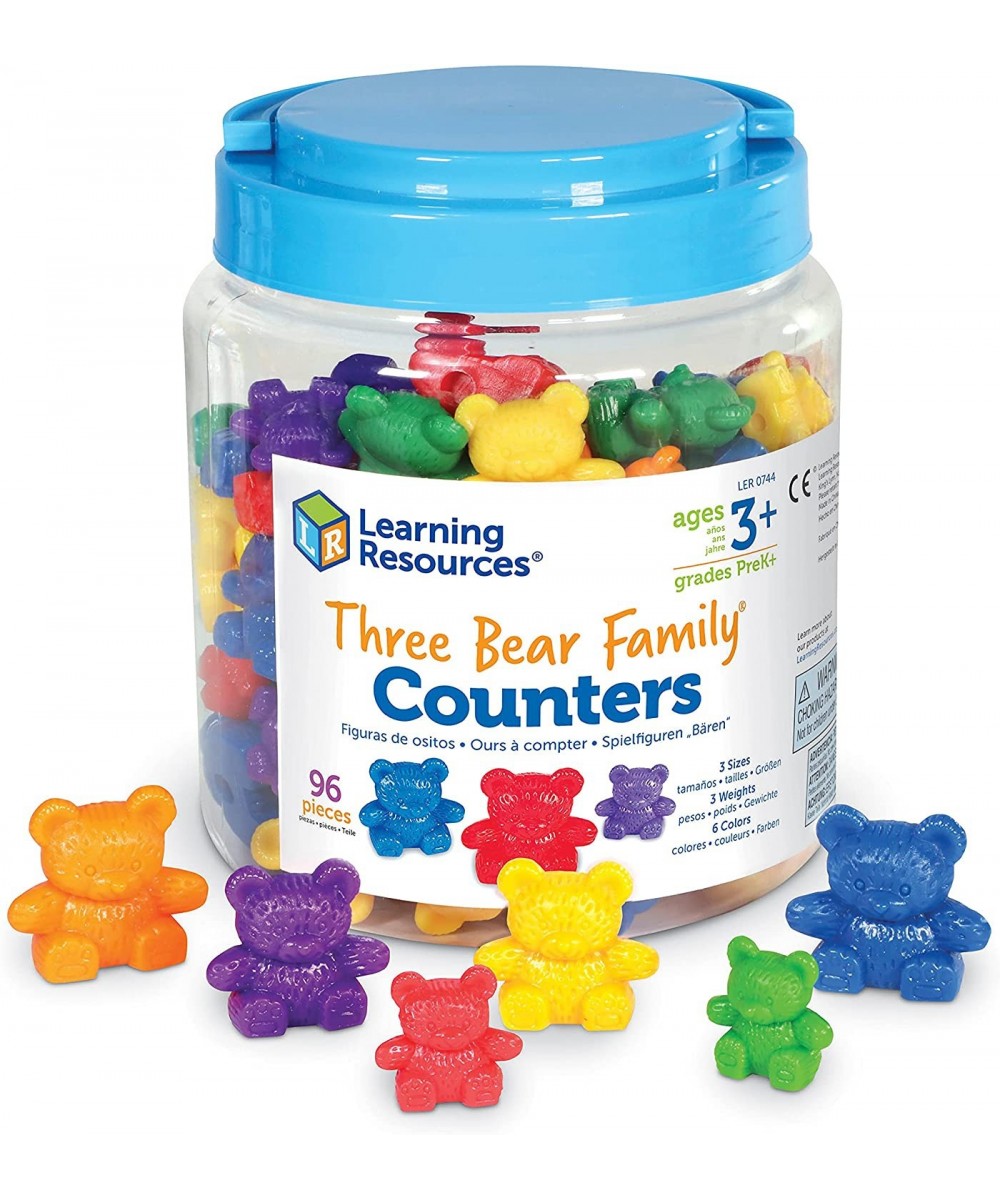 Three Bear Family Counters - 96 Pieces. Ages 3+ Preschool Learning Toys Counting Toys for Toddler Social Emotional Learning T...