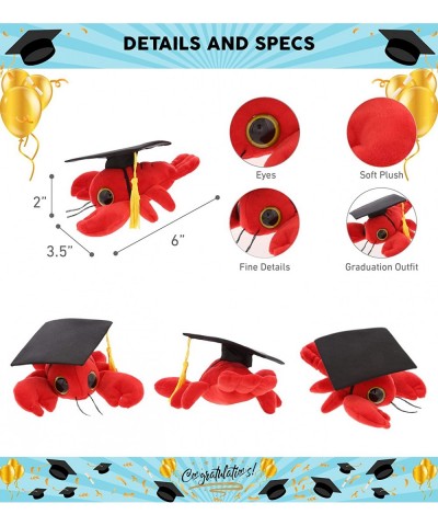 Big Eye Lobster Graduation Plush Toy - Graduation Stuffed Animal Dress Up with Gown & Cap with Tassel Outfit - Congratulatory...