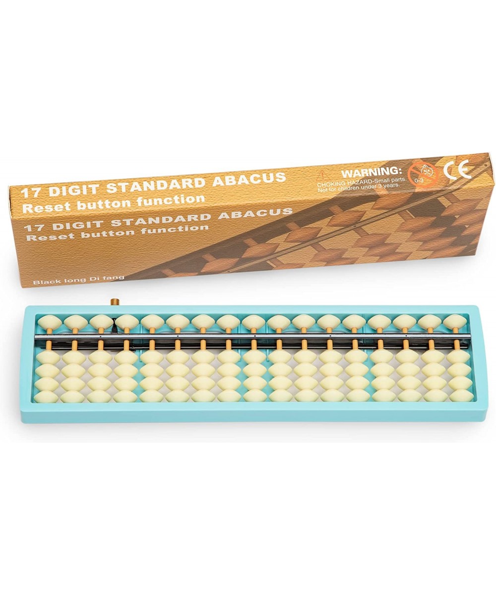 Blue Digital Standard Abacus - 27.5 cm - Professional 17 - Column Soroban with Reset Button Calculator (Functional and Educat...