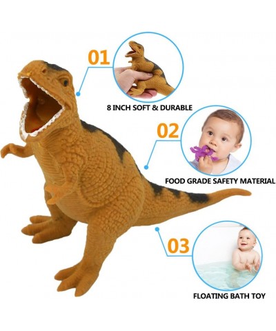 Dinosaur Toy 8 inch Rubber Dinosaur Set(6 Pack) Super Stretches Material TPR with Gift Bag Realistic Dinosaur Figure Toy for ...