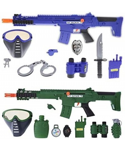 Police Officer & Soldier Role Play Kit Toys for Kids - Includes 9 Piece Pack Dress Up with Special Forces or Police Costume A...