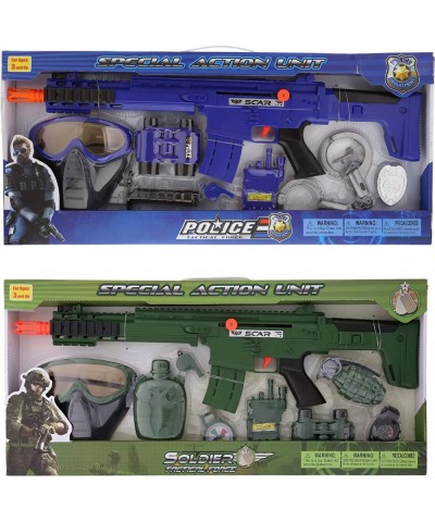 Police Officer & Soldier Role Play Kit Toys for Kids - Includes 9 Piece Pack Dress Up with Special Forces or Police Costume A...