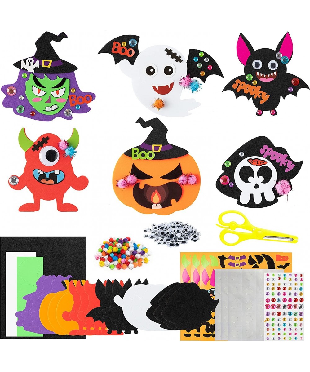 18pcs Halloween EVA Foam Craft Stickers Kits Halloween Theme Character Shape Self Adhesive Stickers Halloween Party Decoratio...