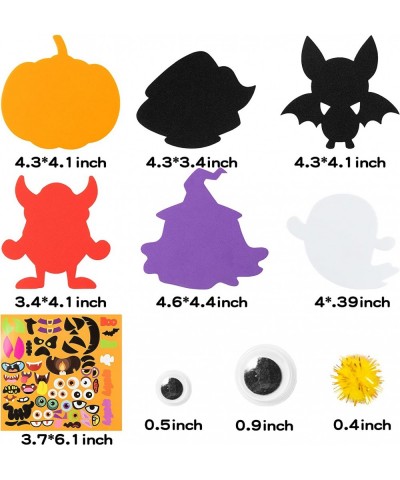 18pcs Halloween EVA Foam Craft Stickers Kits Halloween Theme Character Shape Self Adhesive Stickers Halloween Party Decoratio...