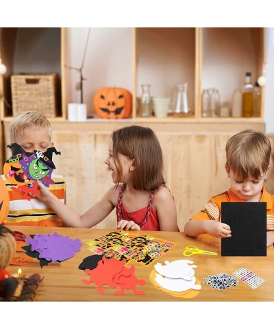 18pcs Halloween EVA Foam Craft Stickers Kits Halloween Theme Character Shape Self Adhesive Stickers Halloween Party Decoratio...