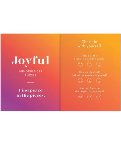 Joyful 1000 Piece Puzzle from - Peaceful and Mindful Jigsaw Puzzle Bright and Floral Thick and Sturdy Pieces Great Gift Idea!...