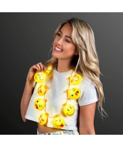 LED Jumbo Emojis Light Up Necklace $26.56 Kids' Dress-Up Accessories