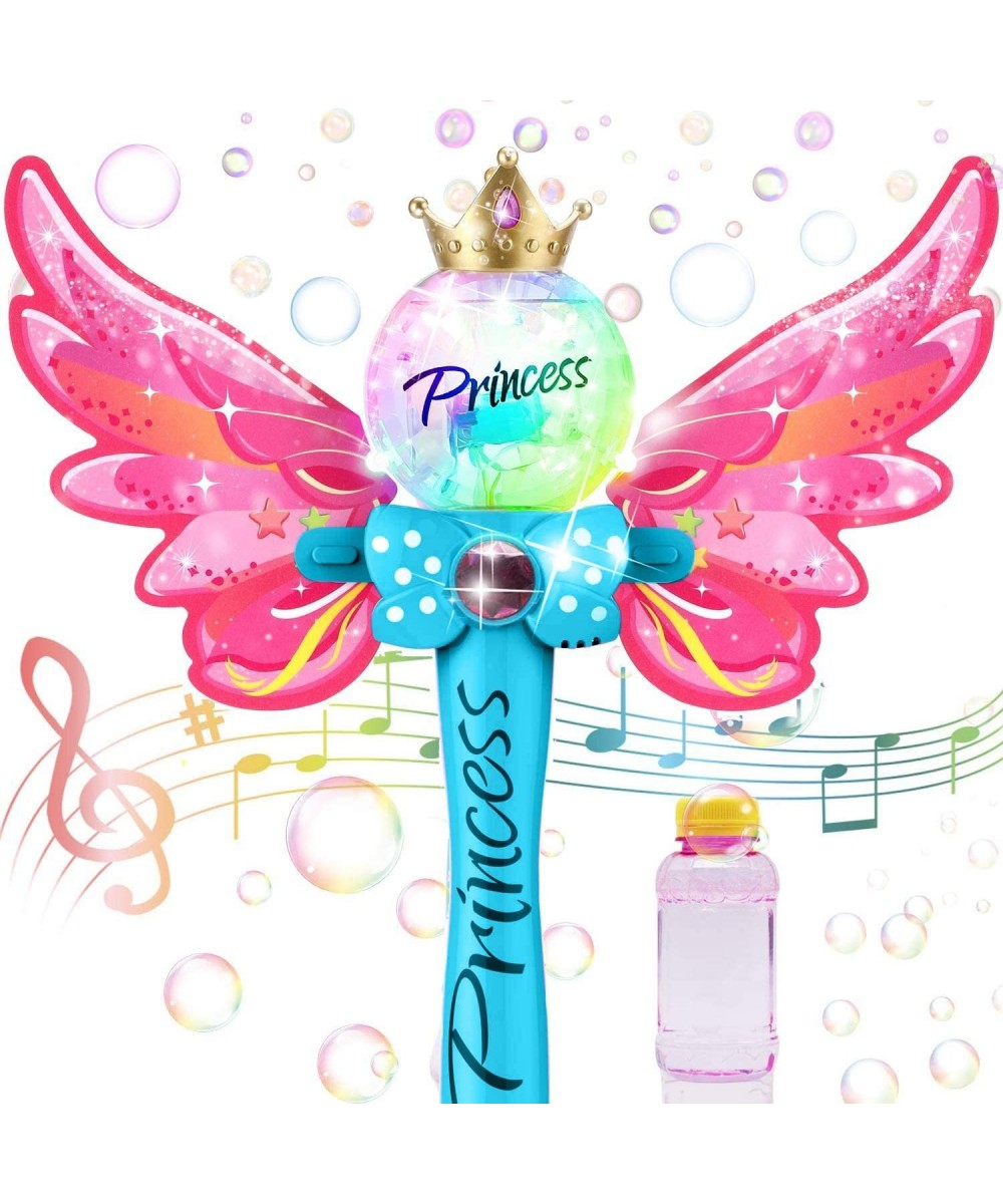 Fairy Princess Bubble Wand Blower | Kids Magic Light Up Toy Automatic Handheld Bubble Machine Blowing Play Set with Solution ...