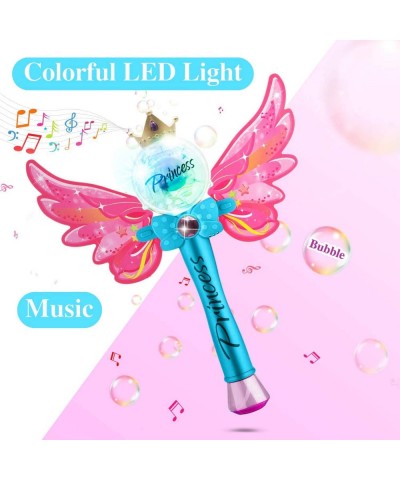 Fairy Princess Bubble Wand Blower | Kids Magic Light Up Toy Automatic Handheld Bubble Machine Blowing Play Set with Solution ...