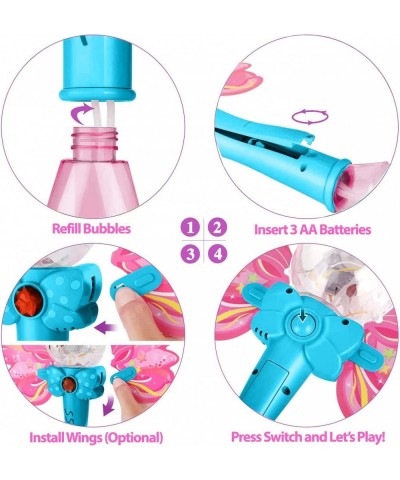 Fairy Princess Bubble Wand Blower | Kids Magic Light Up Toy Automatic Handheld Bubble Machine Blowing Play Set with Solution ...