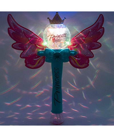 Fairy Princess Bubble Wand Blower | Kids Magic Light Up Toy Automatic Handheld Bubble Machine Blowing Play Set with Solution ...