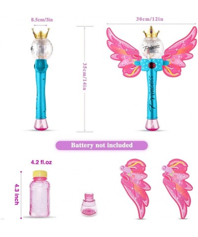 Fairy Princess Bubble Wand Blower | Kids Magic Light Up Toy Automatic Handheld Bubble Machine Blowing Play Set with Solution ...