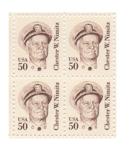 Chester W. Nimitz Set of 4 x 50 Cent US Postage Stamps NEW Scot 1869 $14.80 Collectible Postage Stamps