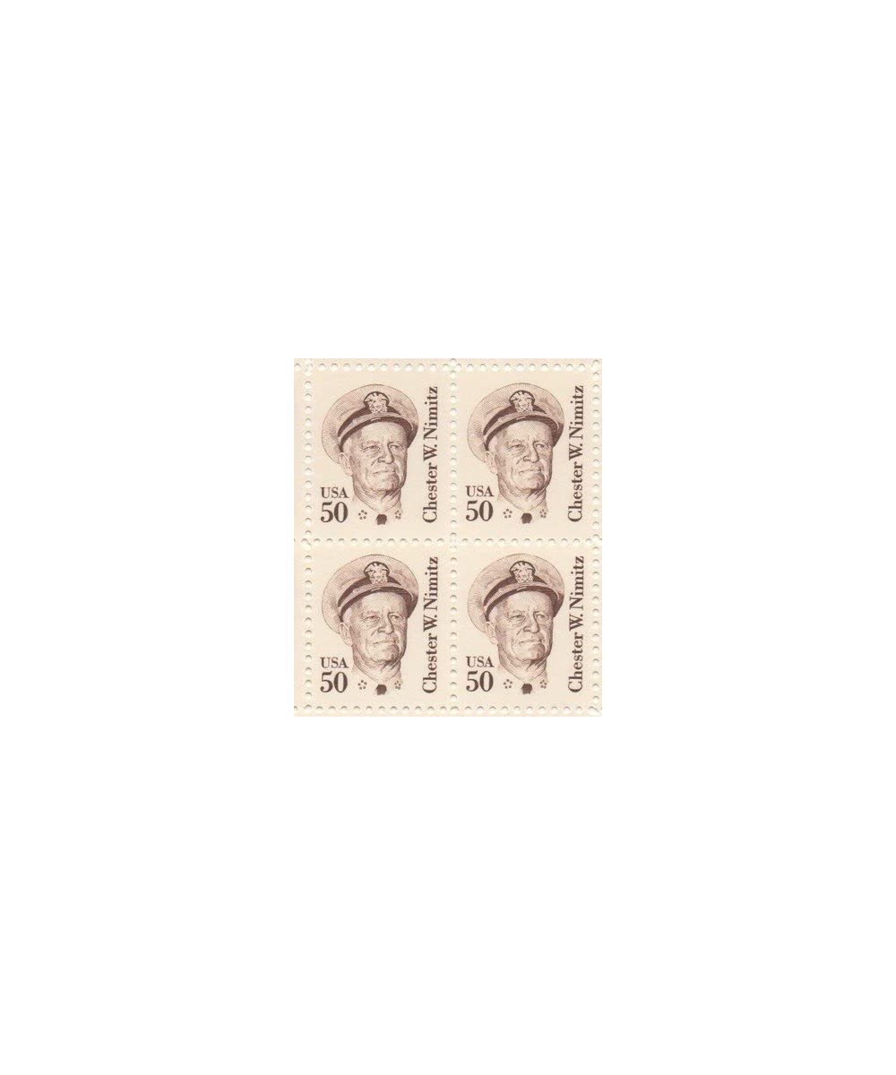 Chester W. Nimitz Set of 4 x 50 Cent US Postage Stamps NEW Scot 1869 $14.80 Collectible Postage Stamps