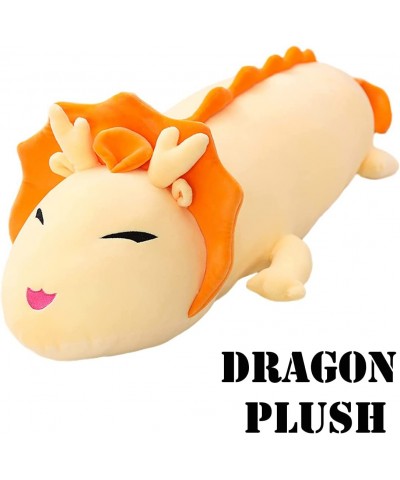 Chinese Dragon Plush Pillow Giant Orange Dragon Stuffed Animals Soft Long PP Cotton Dragon Cushion Home Decoration Xmas Birth...