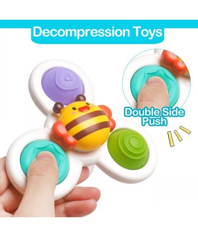 3 PCS Suction Cup Toys for Babies Suction Cup Spinner Early Sensory Education Toys for Toddler Bath Suction Cup Baby Toys for...