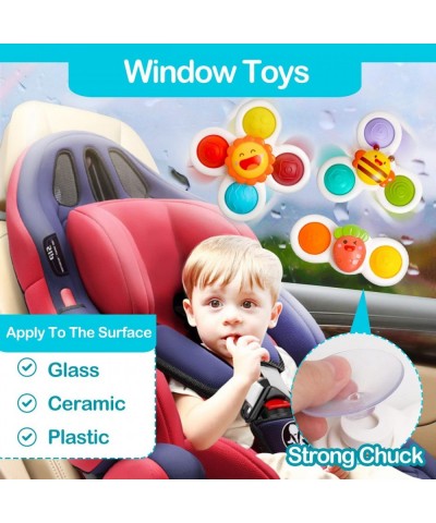 3 PCS Suction Cup Toys for Babies Suction Cup Spinner Early Sensory Education Toys for Toddler Bath Suction Cup Baby Toys for...