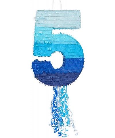 Number 5 Pull String Pinata for Boys 5th Birthday Party Ombre Blue (16.5 x 11.6 In) $37.42 Piñatas