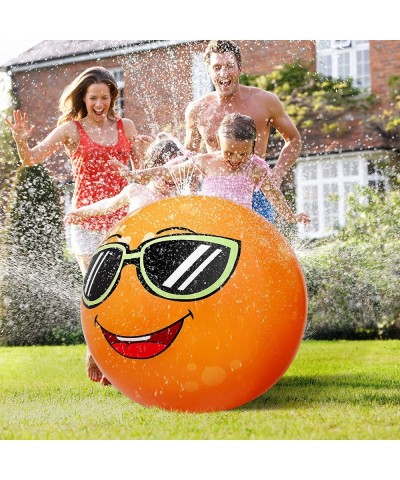 Water Sprinkler nflatable Sprinkler Ball Orange Water Spray Toys 31. 5 and Spray Ball for Kids Adults Outdoor Garden Yard Fun...