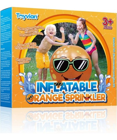 Water Sprinkler nflatable Sprinkler Ball Orange Water Spray Toys 31. 5 and Spray Ball for Kids Adults Outdoor Garden Yard Fun...