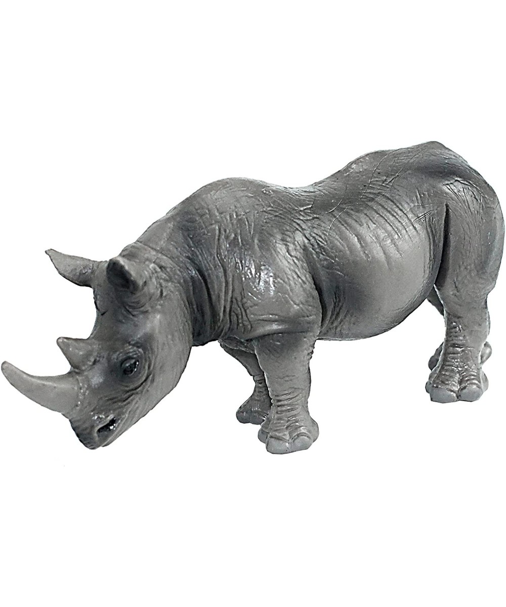 African Jungle Animals Figures Toys Female Rhino Realistic Plastic Safari Animals Figurine Height 2.2 inch $17.48 Play Figure...