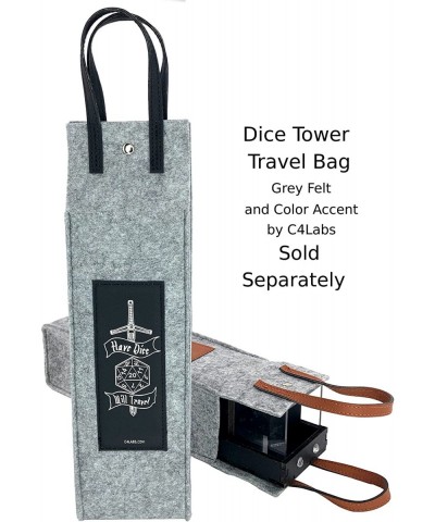 Tall Velvet Lined Dice Tower - Softer Sound - Color Options (Tower W/ Gunstock Tray) $75.09 Game Accessories