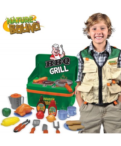 BBQ Grill Cookout Camp Stove with Sizzling Lights & Sounds Play Utensils & Play Food $48.65 Toy Kitchen Products