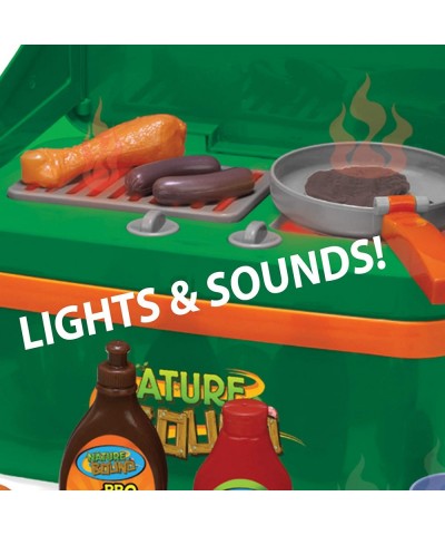 BBQ Grill Cookout Camp Stove with Sizzling Lights & Sounds Play Utensils & Play Food $48.65 Toy Kitchen Products