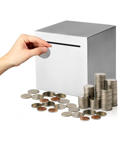 Safe Piggy Bank Stainless Steel Safe Box Money Savings Bank Can Only Save The Unbreakable Piggy Bank That Cannot be Taken Out...