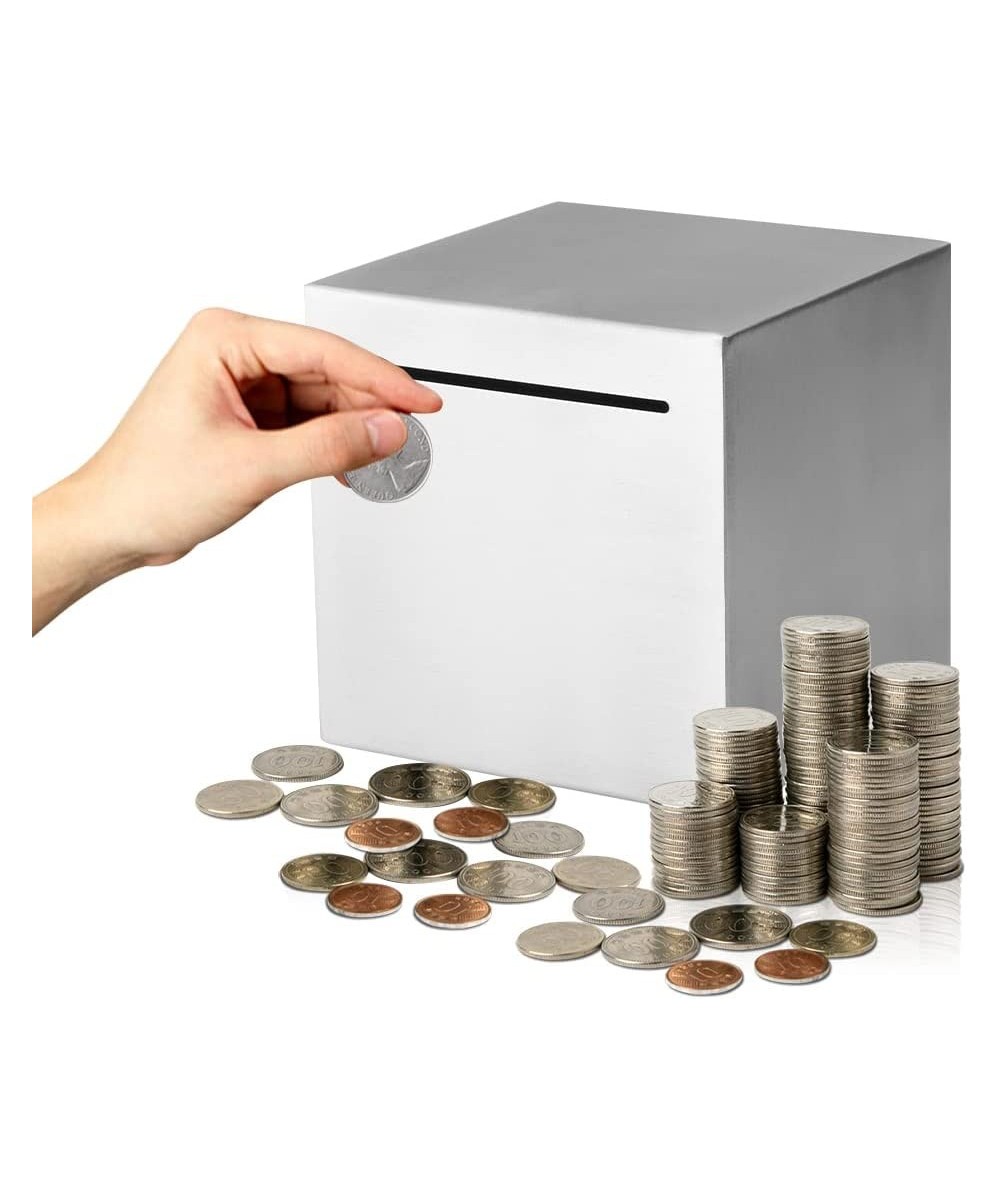 Safe Piggy Bank Stainless Steel Safe Box Money Savings Bank Can Only Save The Unbreakable Piggy Bank That Cannot be Taken Out...