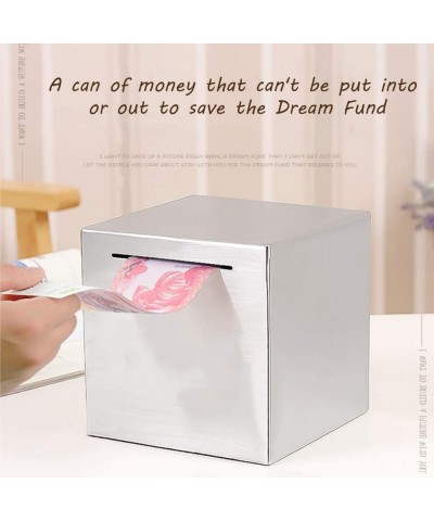 Safe Piggy Bank Stainless Steel Safe Box Money Savings Bank Can Only Save The Unbreakable Piggy Bank That Cannot be Taken Out...