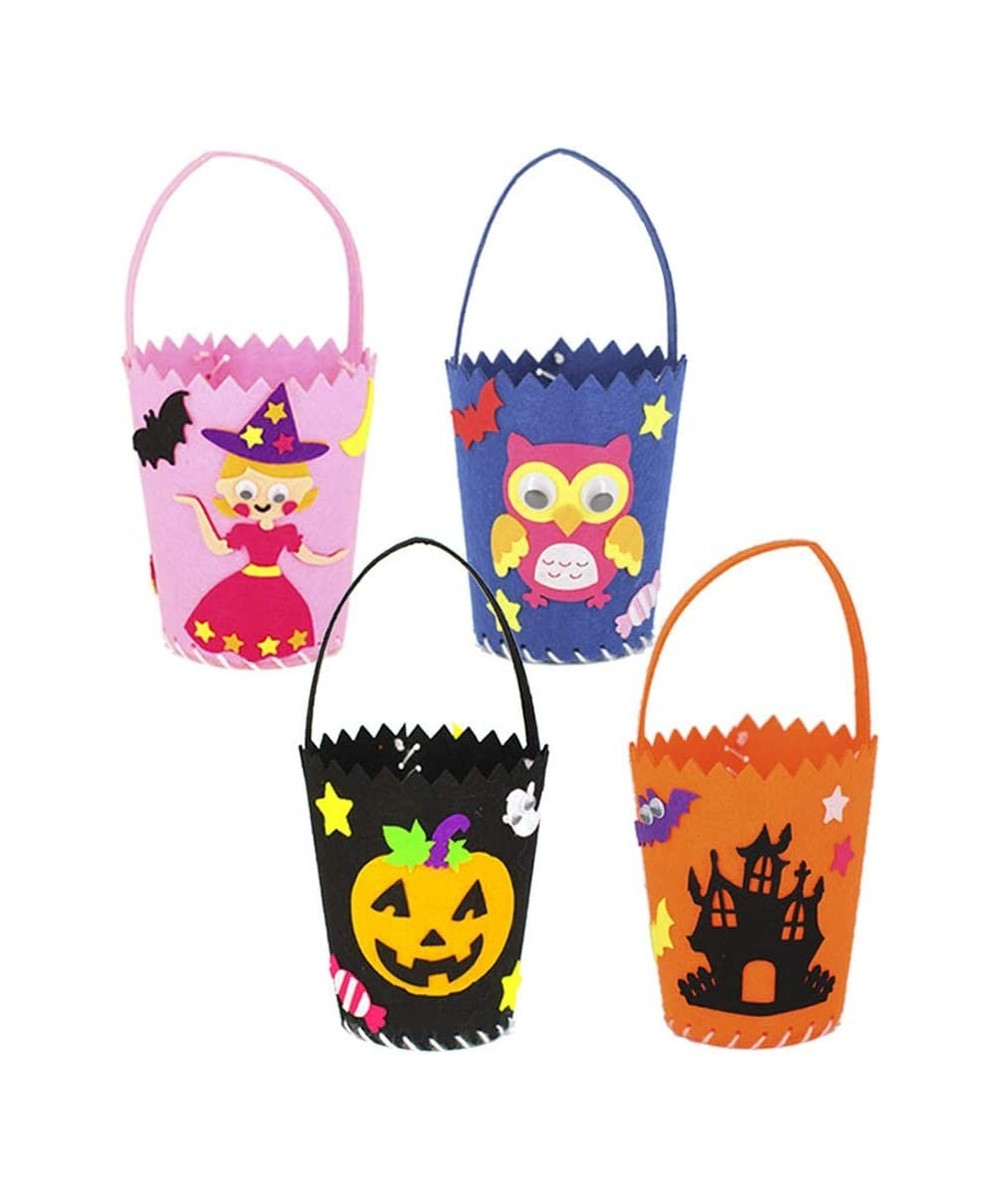 Halloween Tote Bag Halloween Baskets Party Gift Candy Bag Trick or Treat Bag for Kids 4 Pack Sewing Kit for Children DIY $24....