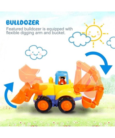 Friction Powered Cars Push and Go Toy Trucks Construction Vehicles Toys Set for 1 2 3 Year Old Baby Toddlers Beach Dump Truck...