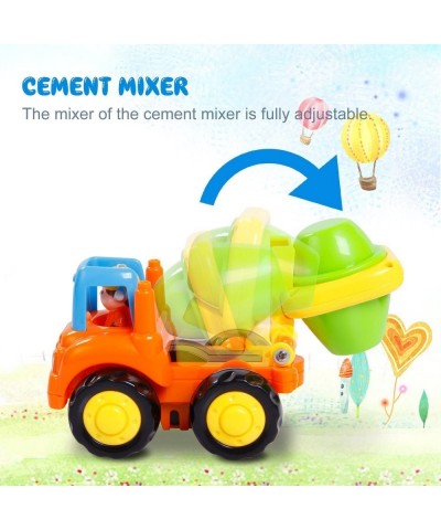 Friction Powered Cars Push and Go Toy Trucks Construction Vehicles Toys Set for 1 2 3 Year Old Baby Toddlers Beach Dump Truck...