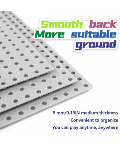 Classic Building Base Block Plate - 10" x 5" in Variety Color Compatible with Most Major Brands of Building Bricks (4-Pack Li...