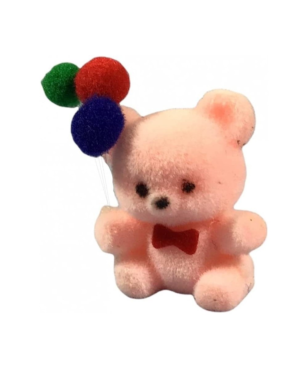 Dollhouse Pink Flock Teddy Bear with Balloons 1:12 Toy Shop Nursery Accessory $16.32 Dollhouse Accessories