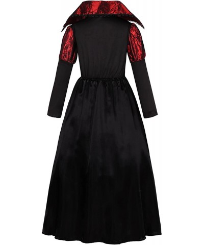 Vampire Costume for Girls Kids Halloween Costumes with Necklace Wand Vampire Queen Dress up $29.22 Kids' Costumes