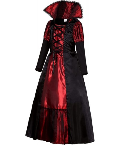 Vampire Costume for Girls Kids Halloween Costumes with Necklace Wand Vampire Queen Dress up $29.22 Kids' Costumes