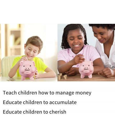 Piggy Bank for Adults Must Break to Open Ceramic Girls Boys Money Box Coin Jar Pink Mini Safe for Kids Savings Bank for Adult...