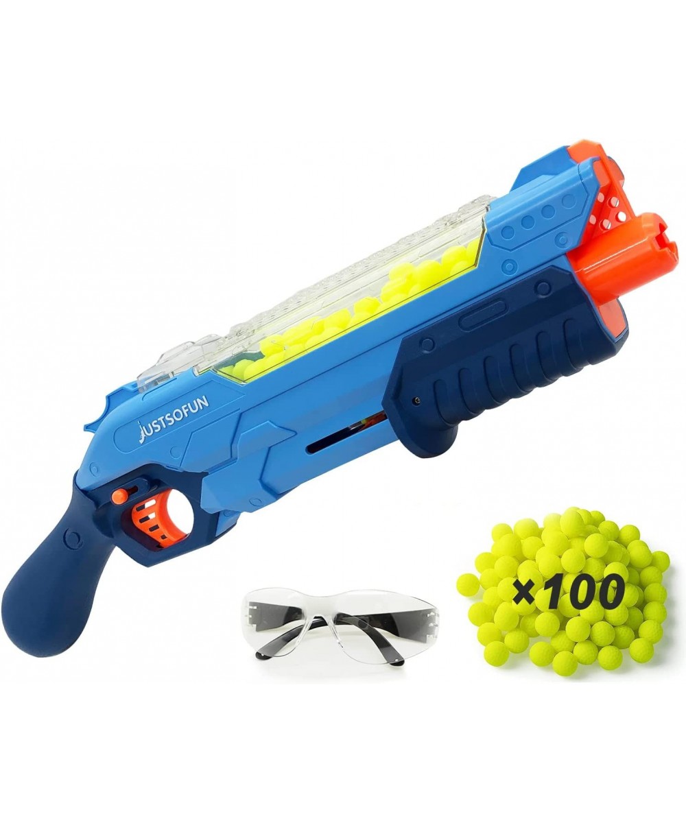 Blaster Gun with Protective Goggles and 100 Rounds for Boys and Girls Compatible with Nerf Hyper Rounds Darts Easy Reload Hol...