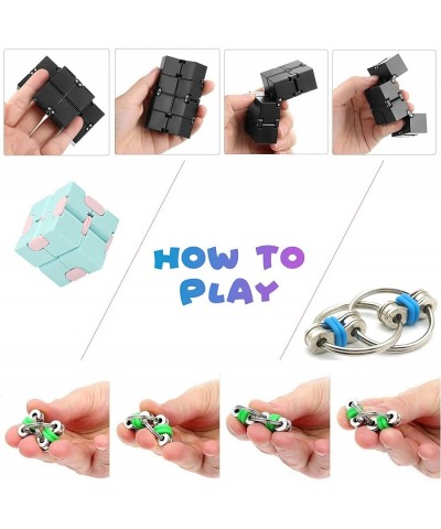 30 Pcs Sensory Toys Set Relieves Stress and Anxiety Fidget Pack Non-Toxic Child Safe Fidget Toys Fidget Cube and Fidget Ring ...