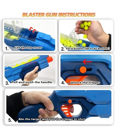 Blaster Gun with Protective Goggles and 100 Rounds for Boys and Girls Compatible with Nerf Hyper Rounds Darts Easy Reload Hol...