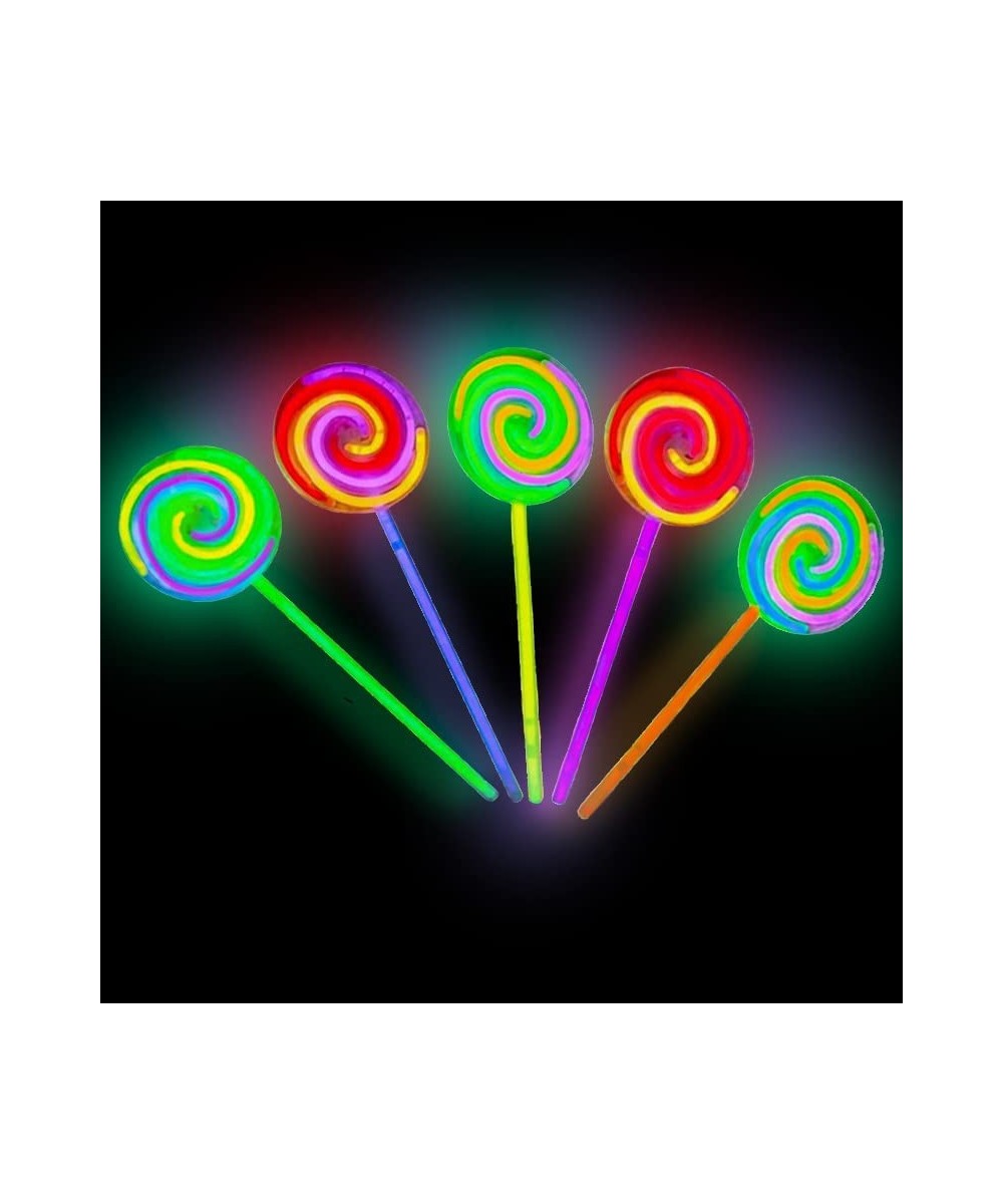 Glow Stick Spinning Lollipop Wand – Set of 5 Light Up Party Favor for Kids and Adults $20.83 Kids' Party Favor Sets