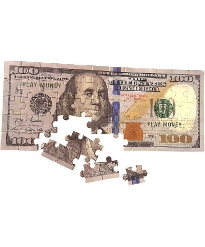 60-Piece Mini Jigsaw Puzzle 9x4 Inches 100 hundred Dollar Bill Copy Money Puzzle Educational Kids Money Puzzle Souvenir Birth...