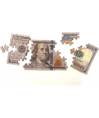 60-Piece Mini Jigsaw Puzzle 9x4 Inches 100 hundred Dollar Bill Copy Money Puzzle Educational Kids Money Puzzle Souvenir Birth...